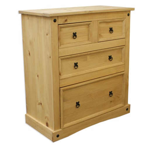 Corona Mexican 2 2 Chest of Drawers In Solid Pine