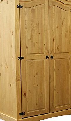 Corona Mexican 2 Door Wardrobe in Solid Pine COR004