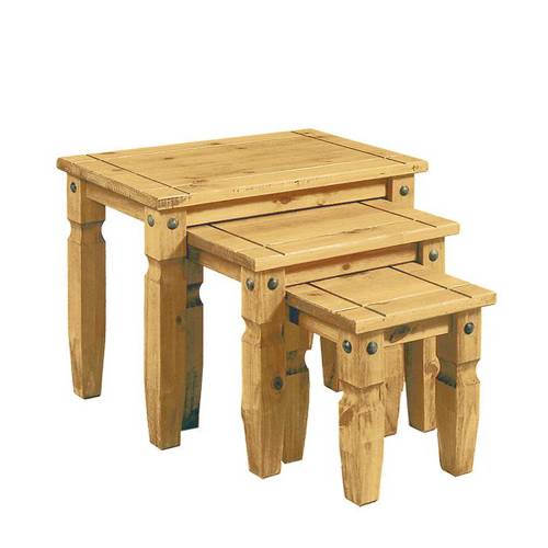 Corona Mexican Pine Furniture Corona Pine Nest of Tables 297.134