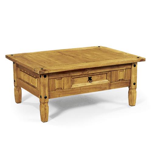 Corona Mexican Pine Furniture Dark Corona Pine Coffee Table