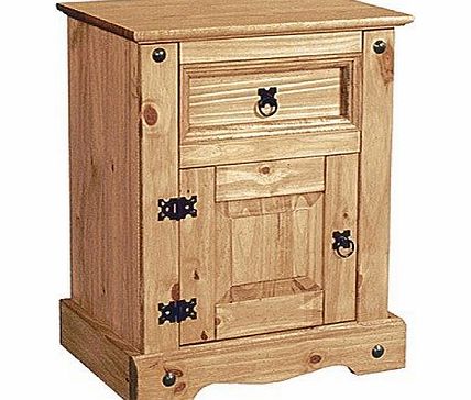 Corona One Door and One Drawer Bedside Table