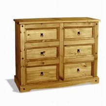 corona Pine Chest of Drawers - Large