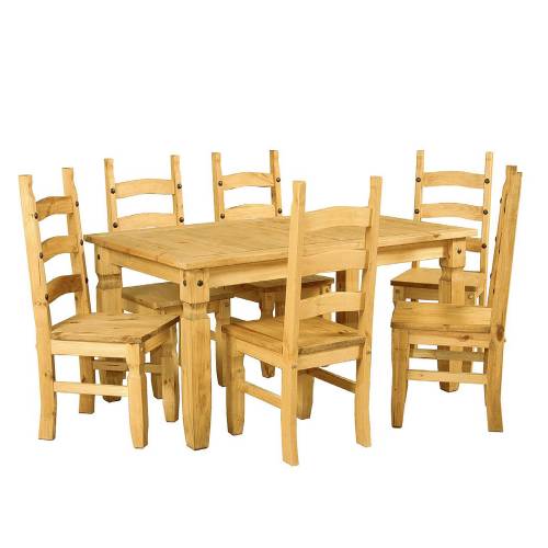 Corona Pine Dining Set (x 6 Chairs) 297.136