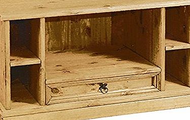 Corona TV Stand Corner Cabinet 1 Drawer Television Entertainment Unit Solid Pine Mexican Style