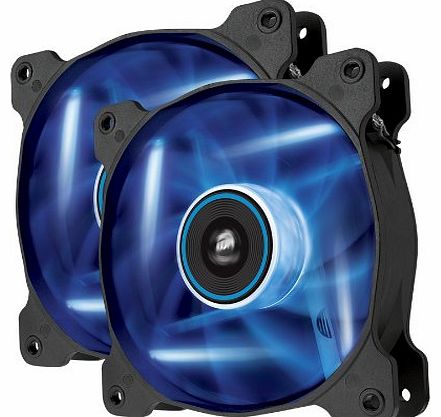 Corsair Air Series AF120-LED 120mm Quiet Edition High Airflow LED Fan - Blue (Dual Pack)