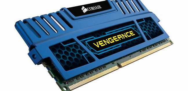 Corsair CMZ8GX3M2A1600C9B Vengeance 8GB (2x4GB) DDR3 1600 Mhz CL9 XMP Performance Desktop Memory Kit Blue