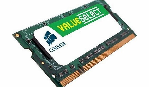 Corsair VS2GSDS800D2 Value Select 2GB (1x2GB) DDR2 800 Mhz CL5 200 Pin SODIMM Notebook Memory Module