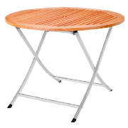 Wood & Aluminium Folding Round Table &