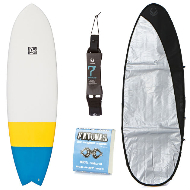 Cortez Yellow Fish Surfboard Package - 6ft 3