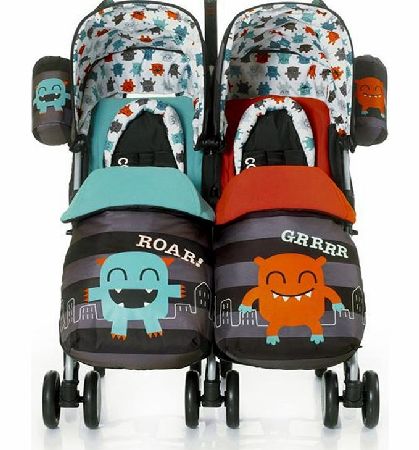 Cosatto Supa Dupa Twin Pushchair Cuddle Monster
