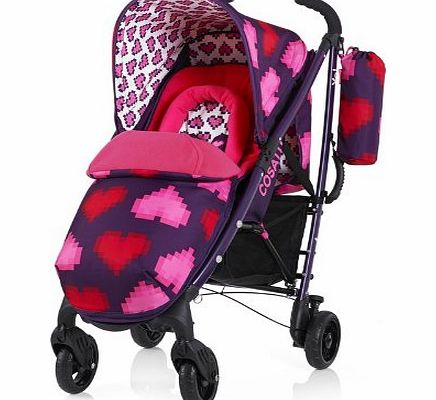 Cosatto Yo! Pushchair - Pixel Hearts