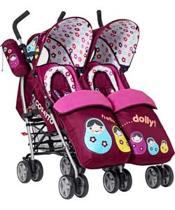 You 2 Twin Baby Pushchair - Hello Dolly