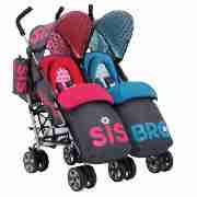 Cosatto You2 Sis And Bro Too Twin Stroller