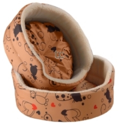 Cosipet Scatty Cat Round Superbed - Tan:Small