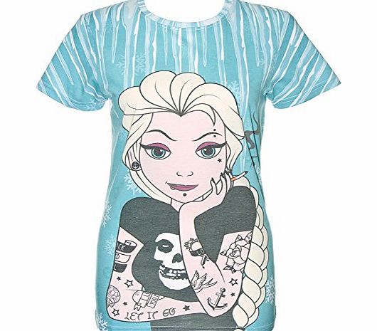 Cosmic Rebel Girl Skinny T Shirt (White) - Medium
