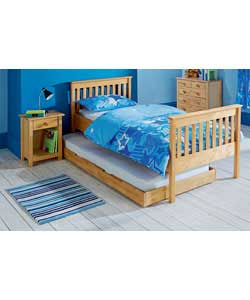 cosmo Single Bedstead with Trundle and Firm Mattress