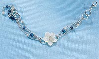 Cosmopolitan Mother Of Pearl Flowers & Pearl Bracelet