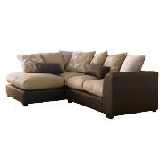 Costa left hand facing corner sofa, chocolate