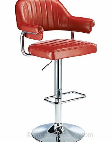 Costantino Retro Style Aviator Bar Stool Red