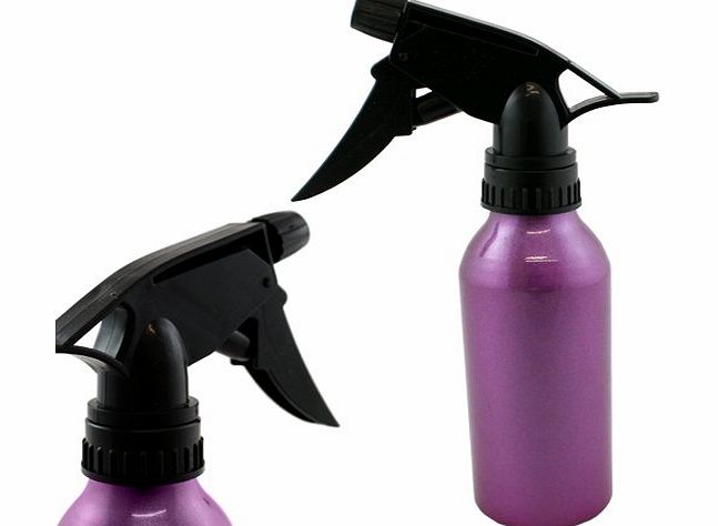 CostMad Spray Bottle 200ml Aluminum Water Plants Flowers Hairdressing Barber Hair Beauty Salon Pump Action Trigger Sprayer Adjustable Nozzle (Purple)