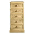 Cotswold 5 Drawer Chest Waxed