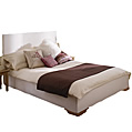 Divina Faux Suede Bedstead - white kingsize