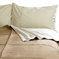 Cotswold Company Double sided Faux Suede Throw - tan/cream