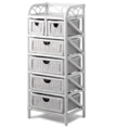 Cotswold Company Rattan Chest - white 6 drawer