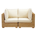 Rattan Two Seater Sofa
