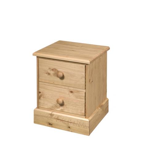 Cotswold Flat Pack Pine Cotswold 2 Drawer bedside cabinet