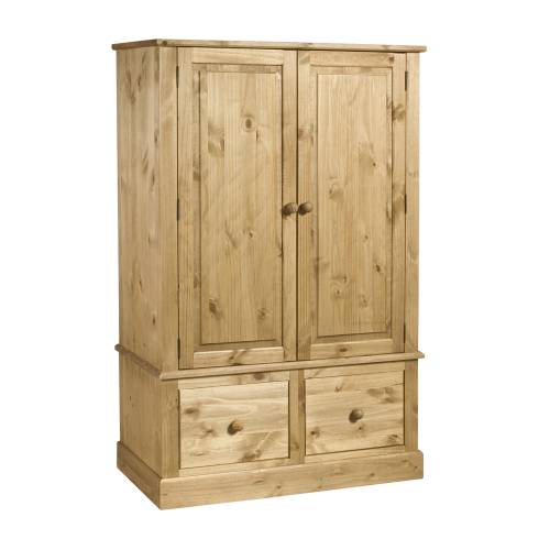 Cotswold Flat Pack Pine Cotswold wide 2 door 2 drawer wardrobe 214.111