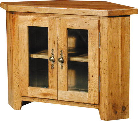Oak Corner TV Unit