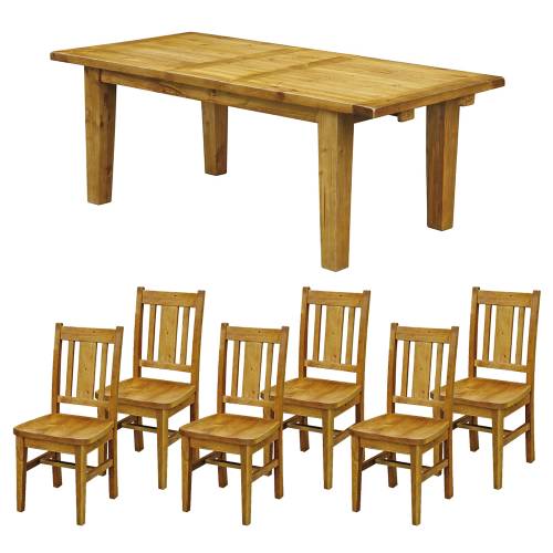 Cottage Pine Furniture Chunky Pine Large Dining Set