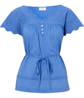 Cotton Embroidered Anglaise Blouse