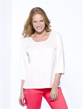 Cotton Scooped Neckline T-Shirt