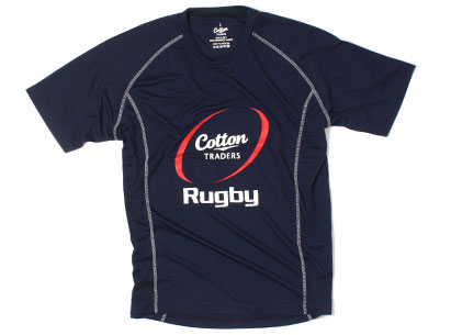 Cotton Traders Technical T-Shirt Navy