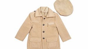 Couche Tot Boys 1-6yrs camel wool blend coat set