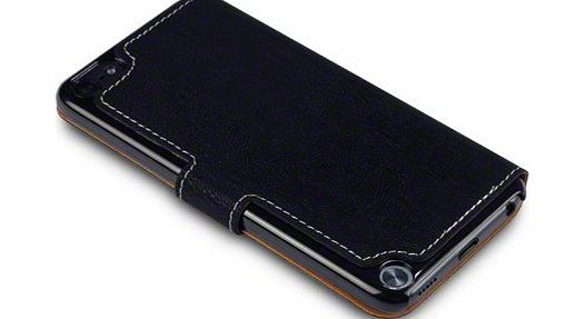 Covert Black iPod Touch 5 Low Profile Covert Branded PU Leather Wallet Case / Cover / Pouch