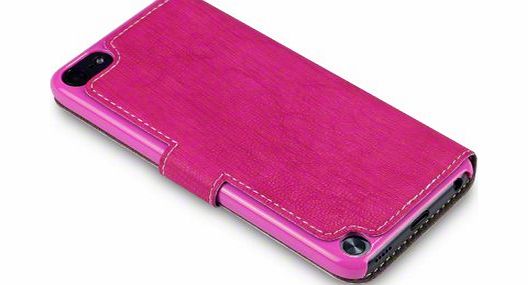 Covert Hot Pink iPod Touch 5 Low Profile Covert Branded PU Leather Wallet Case / Cover / Pouch