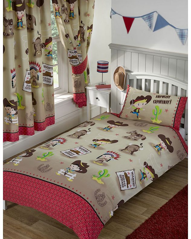 Cowboys Howdy Cowboy Single Duvet Cover and Pillowcase Set