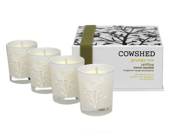 cowshed Grumpy Cow Uplifting Travel Candles