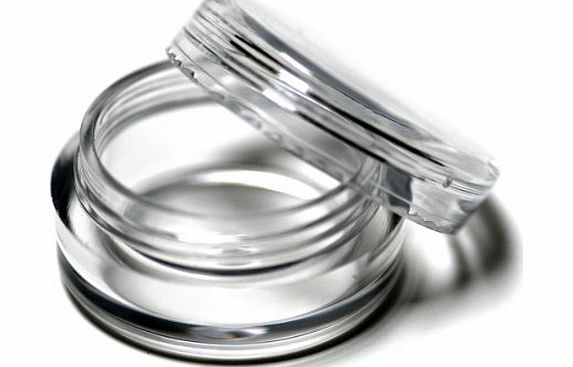 Cozyswan 50 Clear Plastic Cosmetic Sample Containers - 5 Gram