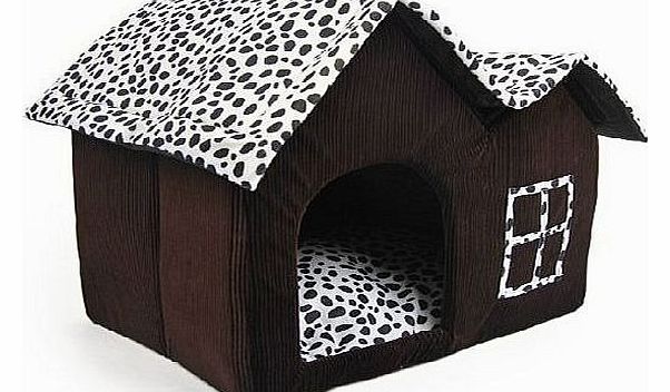 Luxury High-end Double Pet House/brown Dog Room Cat Bed 55 X 40 X 42 Cm