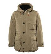 CP Company Beige Hooded Longer Length Jacket