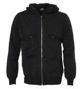 CP Company Black Full Zip Hooded Sweatshirt