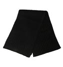 Black Ribbed Scarf