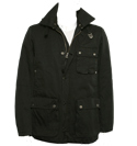 C P Company Black Gabardine Cotton Mille Miglia Jacket