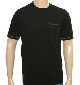 C P Company Black T-Shirt with Grey Logo
