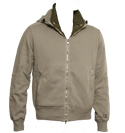 C P Company Grey Full Zip Hooded Sweatshirt With Removable Lining