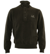CP Company Dark Green 1/4 Zip Sweater